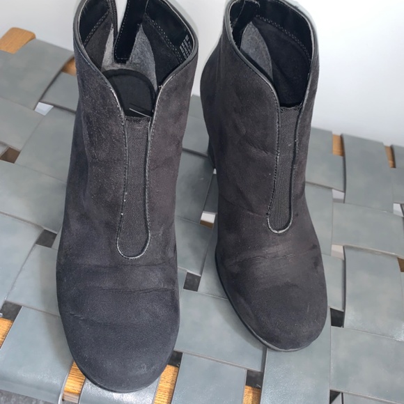 Aerosols black suede wedge booties, 8M, in great shape. - Picture 3 of 9